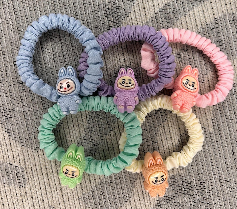 Labubu Hairbands Hair Tie's Excellent Quality Set Including All 5 Colours Perfect For Back To School