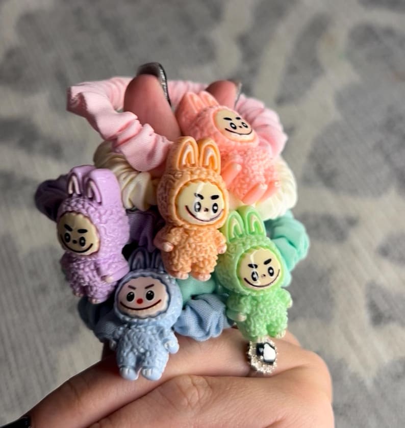 Labubu Hairbands Hair Tie's Excellent Quality Set Including All 5 Colours Perfect For Back To School