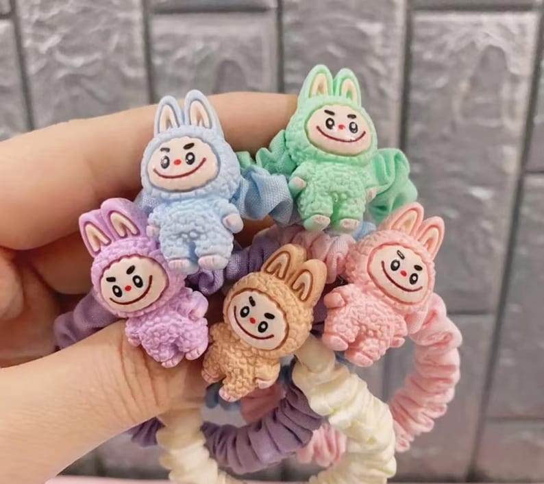 Labubu Hairbands Hair Tie's Excellent Quality Set Including All 5 Colours Perfect For Back To School