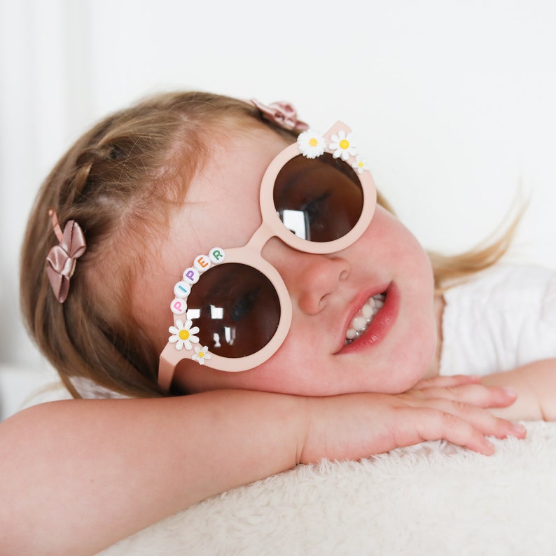 Personalised children's sunglasses uv400 | personalised girls flower sunglasses | flower girl | personalised kids sunglasses | party favours