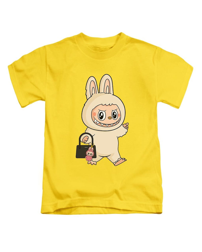 Handbag Labubu Kids T-Shirt Cute Labubu Childrens Viral Trending Top New