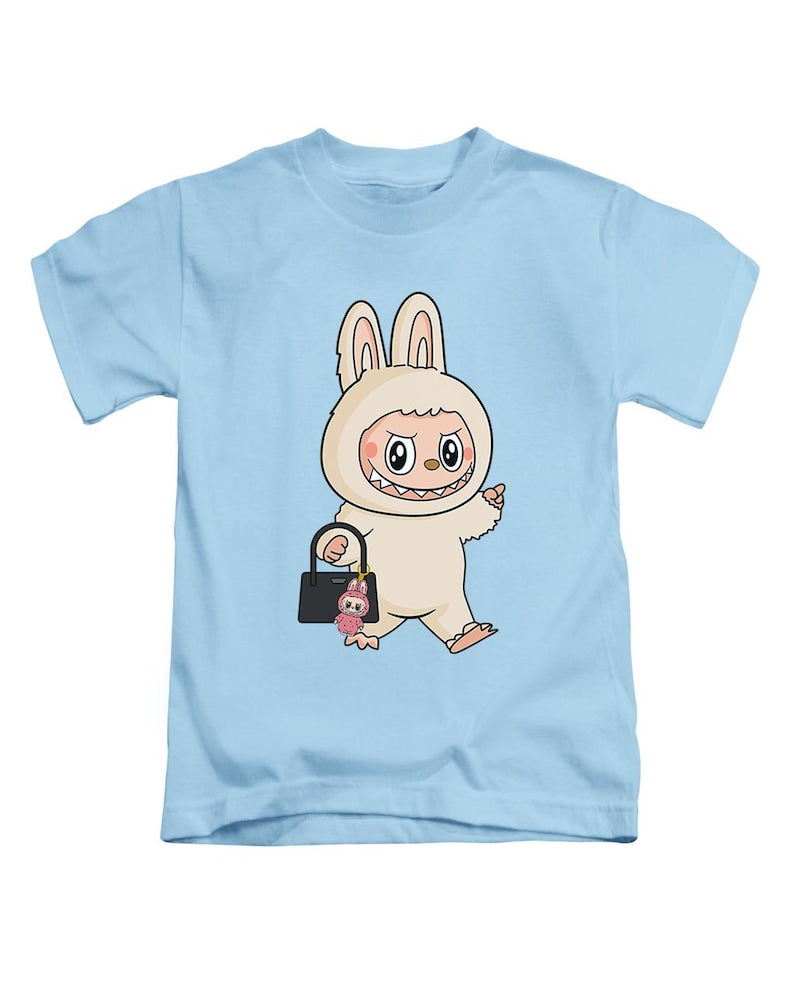Handbag Labubu Kids T-Shirt Cute Labubu Childrens Viral Trending Top New