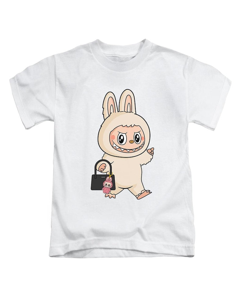 Handbag Labubu Kids T-Shirt Cute Labubu Childrens Viral Trending Top New