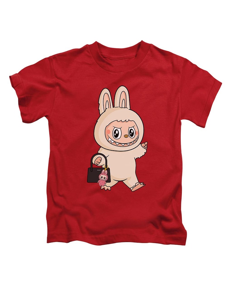 Handbag Labubu Kids T-Shirt Cute Labubu Childrens Viral Trending Top New