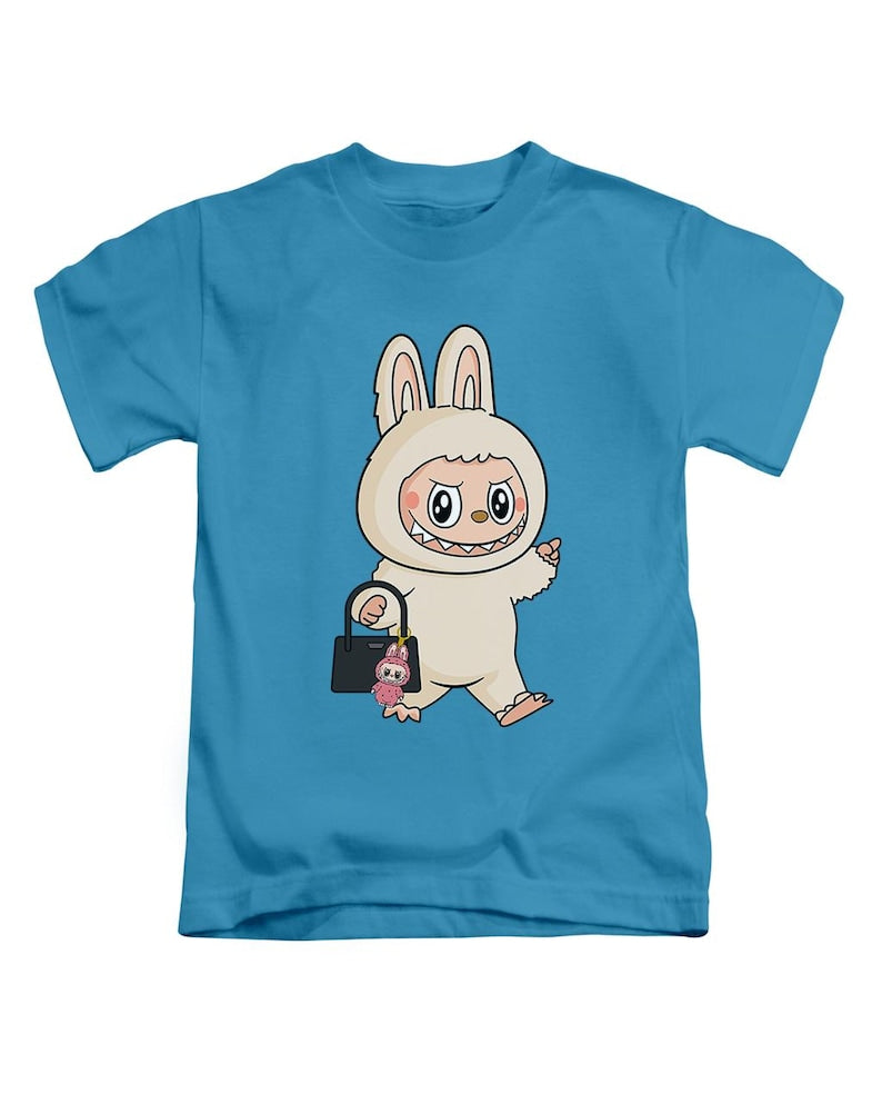 Handbag Labubu Kids T-Shirt Cute Labubu Childrens Viral Trending Top New