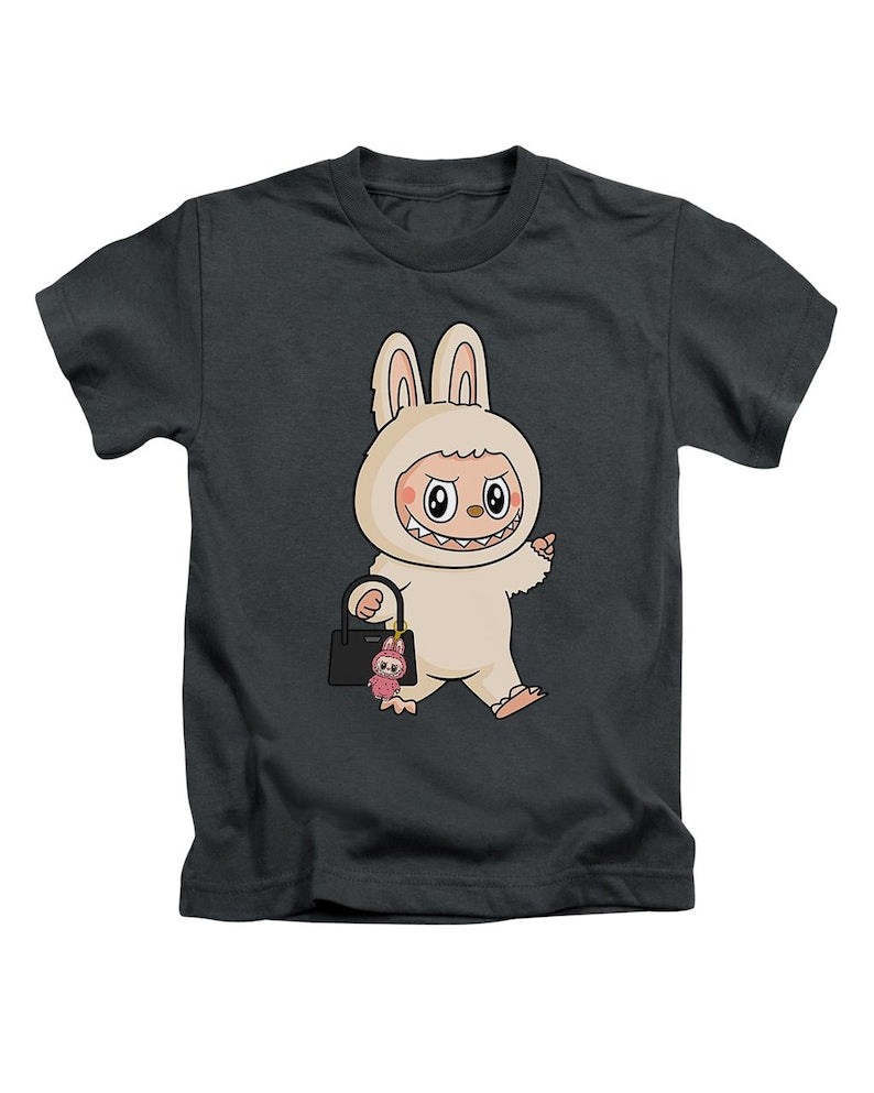 Handbag Labubu Kids T-Shirt Cute Labubu Childrens Viral Trending Top New