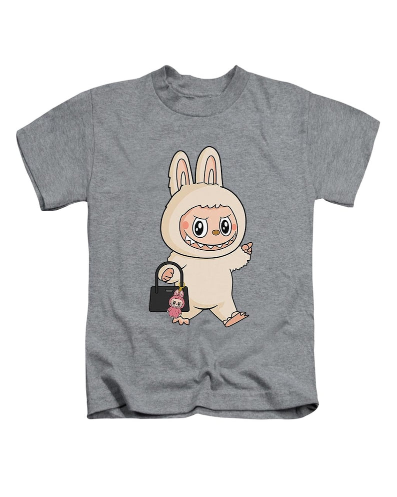 Handbag Labubu Kids T-Shirt Cute Labubu Childrens Viral Trending Top New