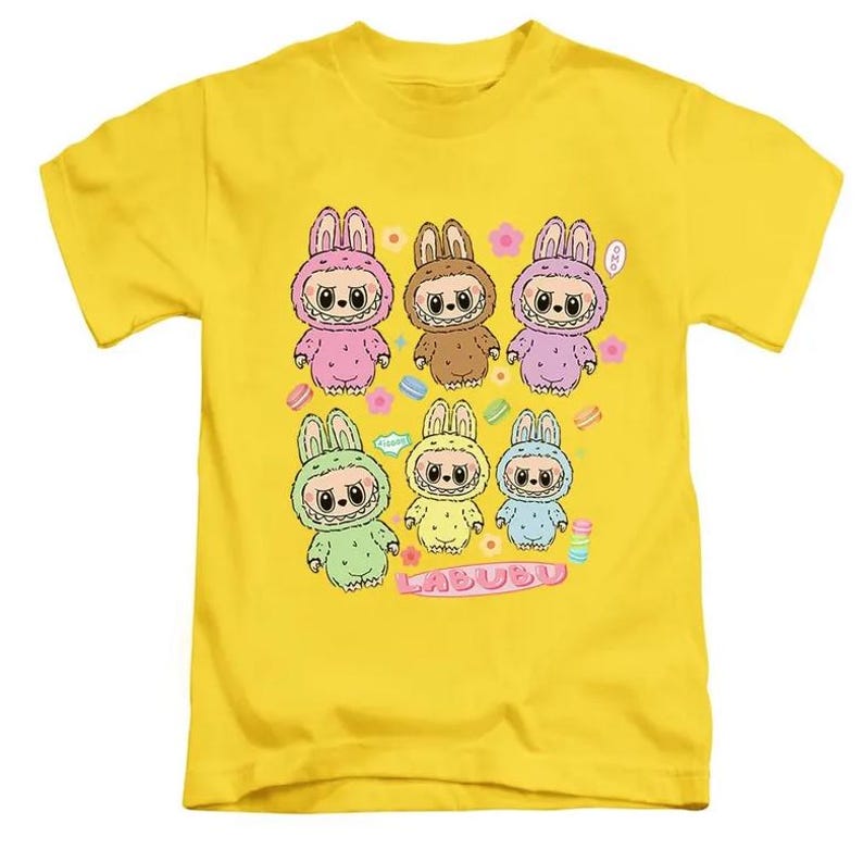6 Pictures Labubu Kids T-Shirt Childrens Viral Trending Top New